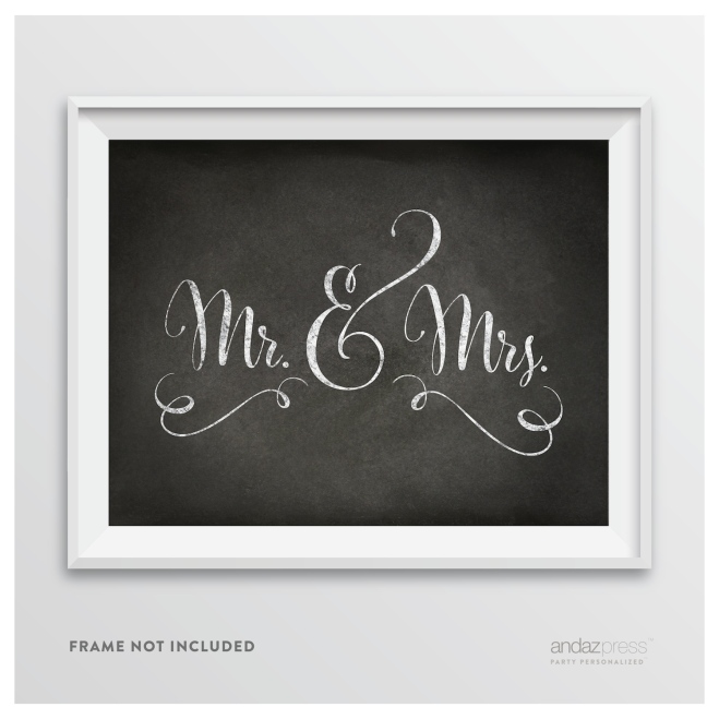 AP10108 Andaz Press Wedding Party Directional Signs, 8.5-inch x 11-inch, Formal Black Print, Eats + Drinks
