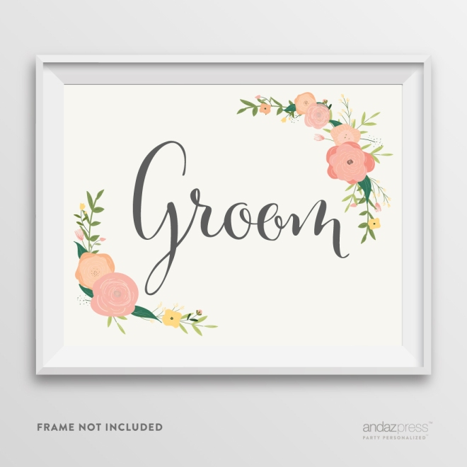 AP10777-Andaz-Press-Wedding-Party-Signs,-Watercolor-Floral-Roses-Print,-8.5-inch-x-11-inch,-Groom,-1-Pack
