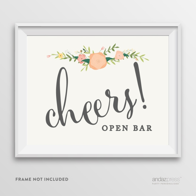 AP10804-Andaz-Press-Wedding-Party-Signs,-Watercolor-Floral-Roses-Print,-8.5-inch-x-11-inch,-Cheers-Open-Bar-Sign,-1-Pack