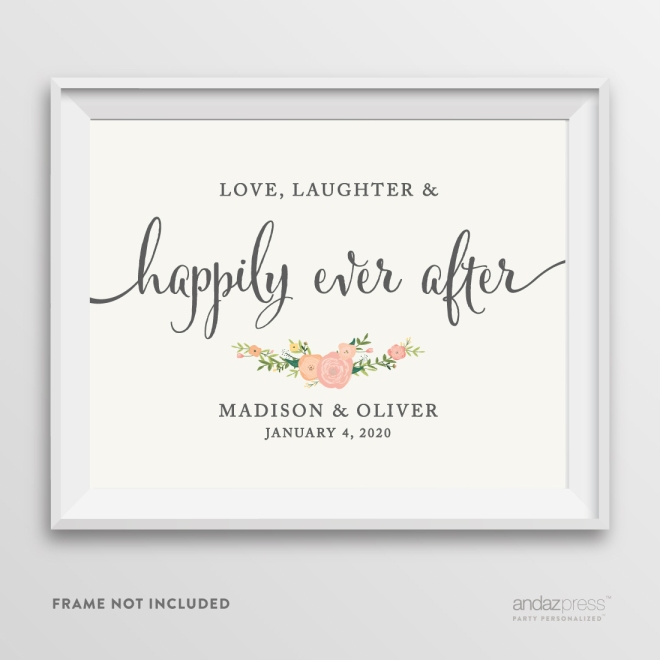 AP10831-Andaz-Press-Personalized-Wedding-Party-Signs,-Watercolor-Floral-Roses-Print,-8.5-inch-x-11-inch,-Love,-Laughter-_-Happily-Ever-After-Bride-_-Groom-Names,-1-Pack,-Custom-Made-Any-Name