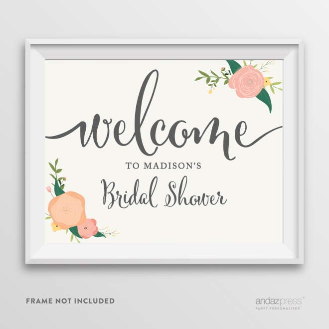 AP10836-Andaz-Press-Personalized-Wedding-Party-Signs,-Watercolor-Floral-Roses-Print,-8.5-inch-x-11-inch,-Welcome-to-Madison's-Bridal-Shower-Sign,-1-Pack,-Custom-Made-Any-Name