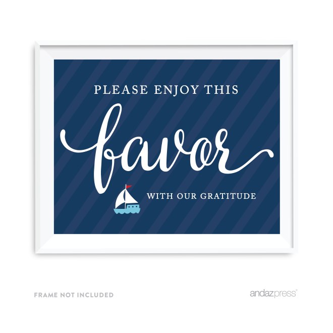 AP57749 Andaz Press Nautical Collection, Please Take This Favor with Our Gratitude Party Sign, 8.5x11-inch, 1-pack, For Ocean Sailor Inspired Birthday, Baby Bridal Shower, Baptism-01