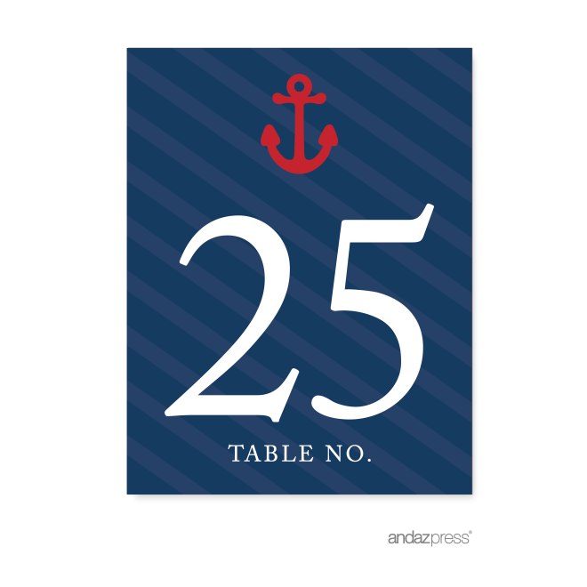 AP57773 Andaz Press Nautical Baby Shower Collection Table Numbers 21 - 40 on Perforated Paper, Party _ Co Style, 1-Set, For Ocean Sailor Bon Voyage Adventure Themed Table Settings, Decor, Decorations-01